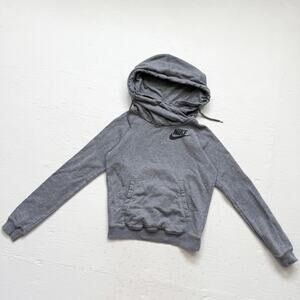 Nike Gray Wrap Hood Pullover Hoodie Sweatshirt, Size XS